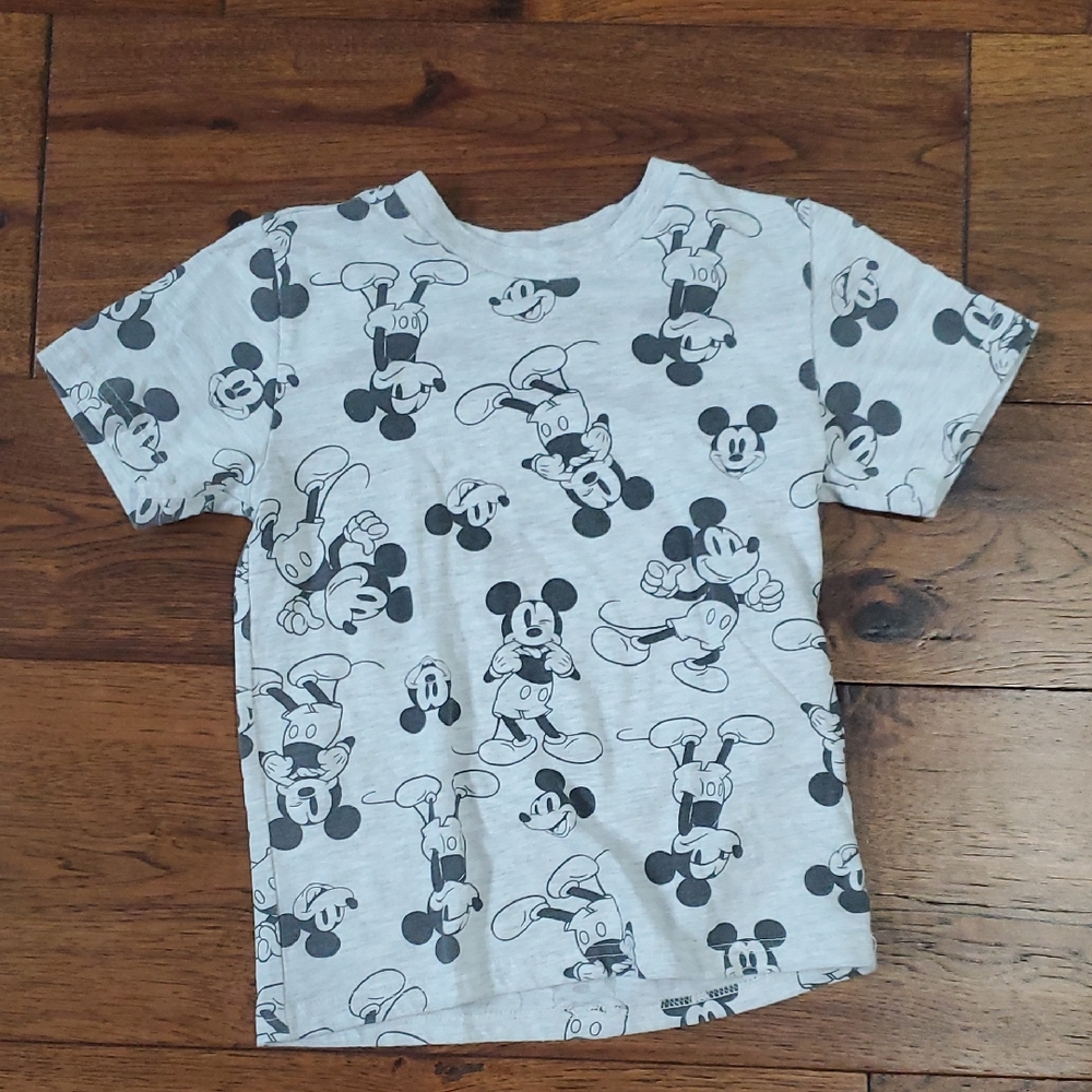 Disney Gray Mickey Mouse Short Sleeve Tee